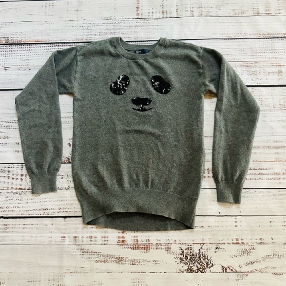 Gray panda sweater! Size 14